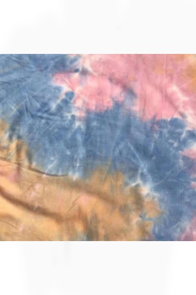 DG-TNJO 時尚面料 扎染面料 扎染布 紮染 手工扎染 彩潑印花 95%棉5%氨綸 165g   扎 染 t 恤 細節-2